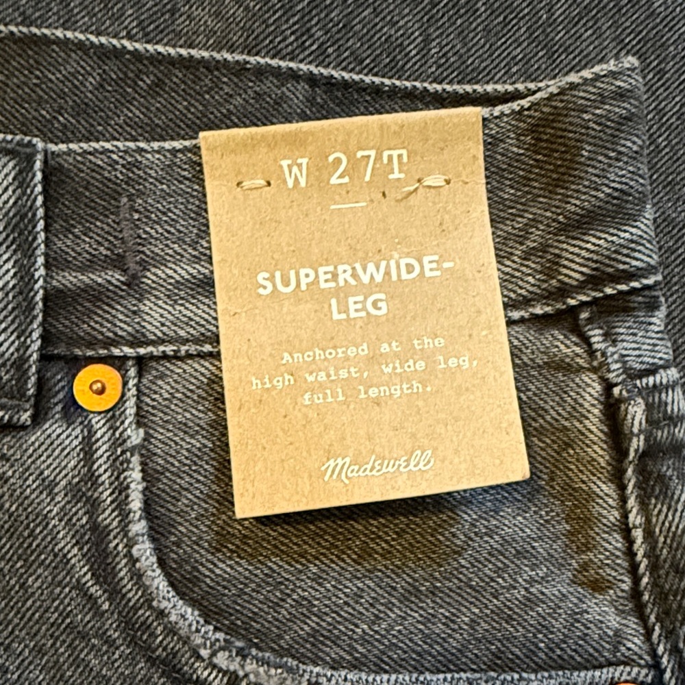 Madewell Superwide-Leg Jeans in Charcoal TALL